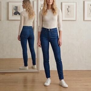 Pilcro Anthropologie High Rise Skinny Jeans Stretch Denim Blue Size 26